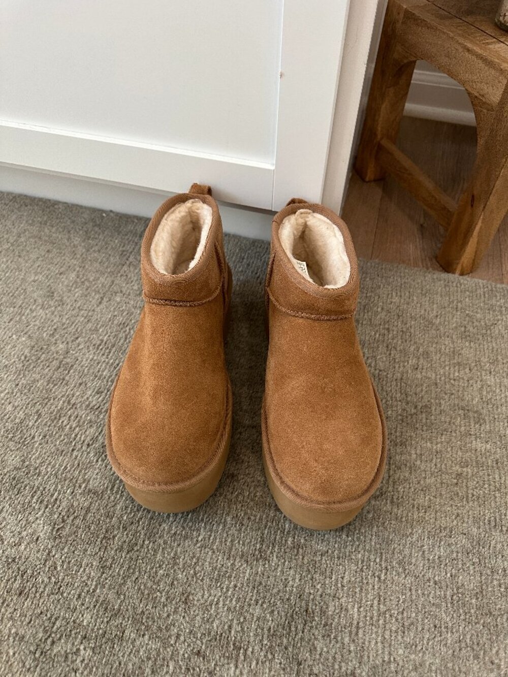 UGG Classic Ultra Mini Platform Boot in Chestnut Size US 10 - Picture 4 of 11